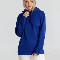 Толстовка с капюшоном унисекс Hoodie, ярко-синяя, размер S