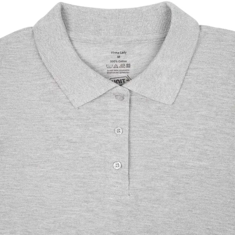 Рубашка поло женская Virma lady, серый меланж, размер L