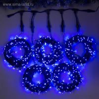 Гирлянда «Клип-лайт» 5 нитей по 20 м, IP44, УМС, тёмная нить, 665 LED, свечение синее, 24 В Гирлянда «Клип-лайт» 5 нитей по 20 м, IP44, УМС, тёмная нить, 665 LED, свечение синее, 24 В