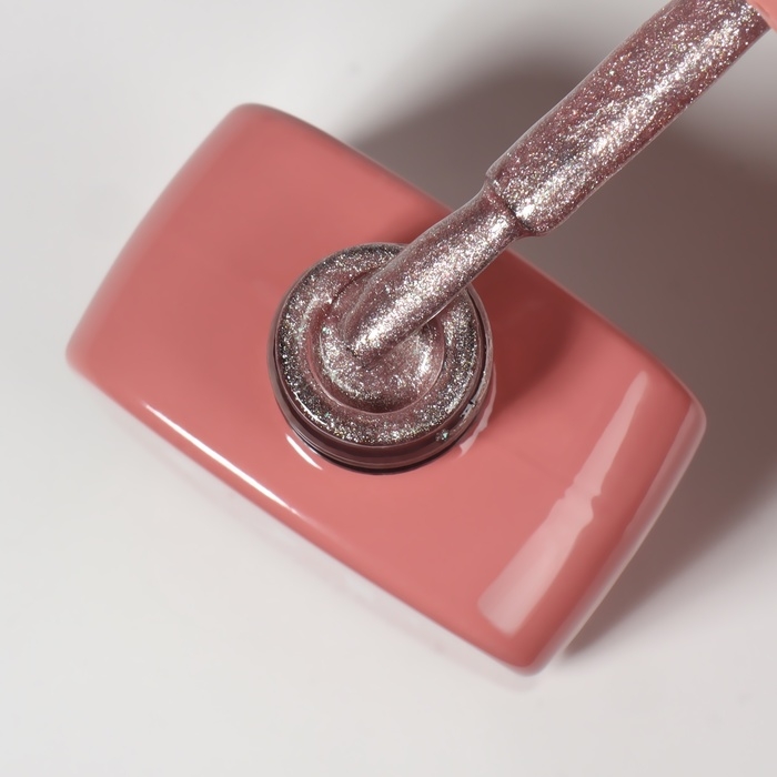 Гель лак для ногтей &laquo;CAT`S EYE PEARL&raquo;, 3-х фазный, 10 мл, LED/UV, цвет розовый (61)