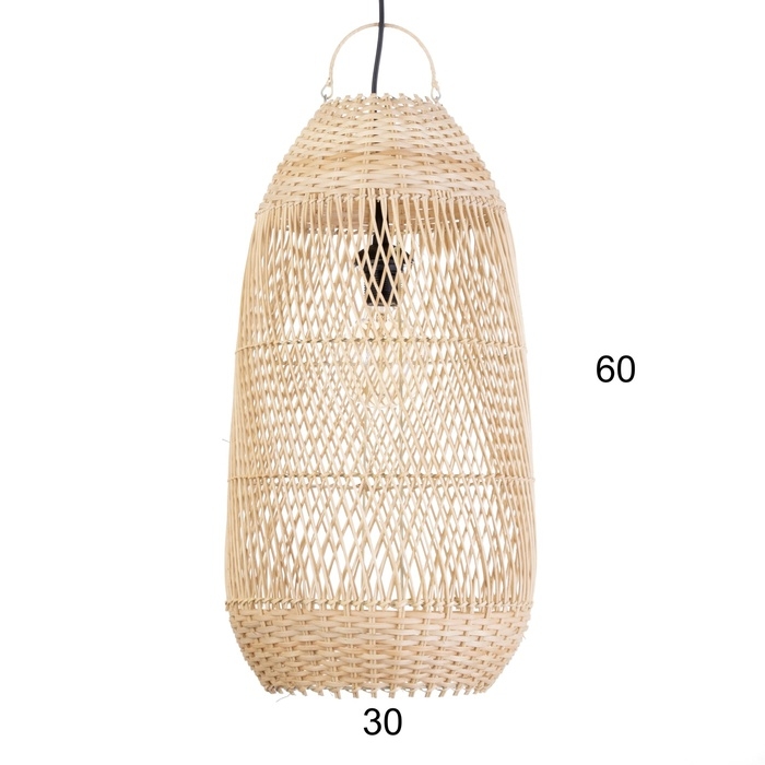 Светильник потолочный из ротанга "Буана" 1х120Вт, Е27, 30х30х60 см