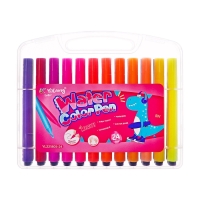 Фломастеры 24 цвета с пулевидным наконечником, в пластиковом пенале Дино МИКС Фломастеры 24 цвета с пулевидным наконечником, в пластиковом пенале Дино МИКС