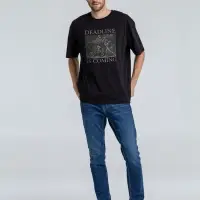 Футболка оверсайз Deadline, черная, размер M/L