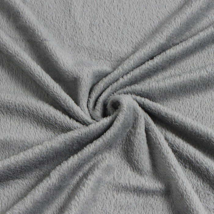 Плед Этель 150*200 см, цв. серый, 100% п/э, корал-флис , 220 гр/м2