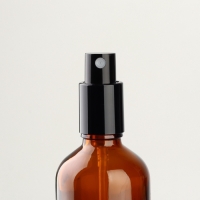 Бутылочка для хранения, с распылителем, 100 мл, цвет коричневый/чёрный Бутылочка для хранения, с распылителем, 100 мл, цвет коричневый/чёрный