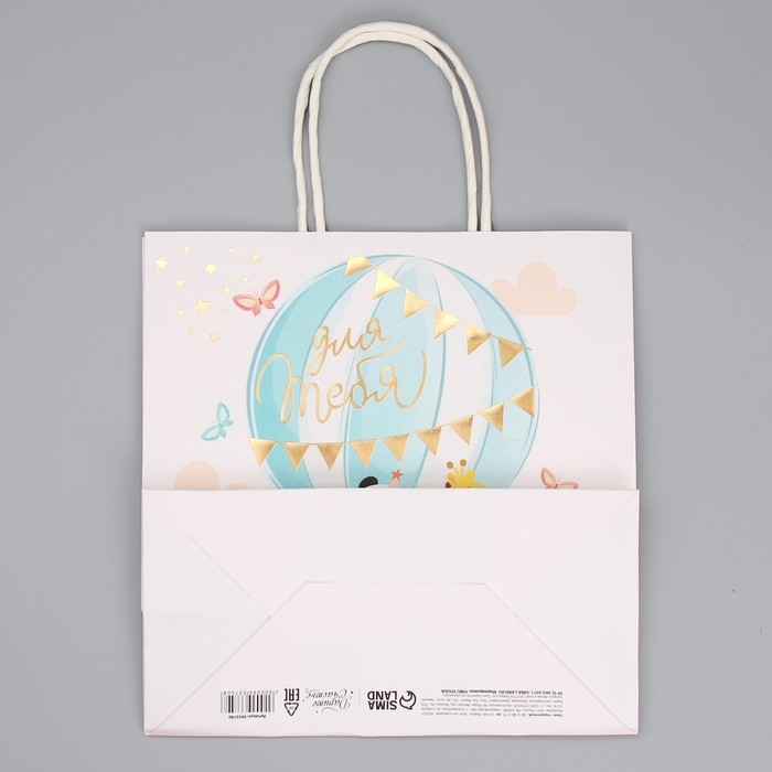 Пакет подарочный, упаковка, &laquo;Тебе солнышко&raquo;, 22 х 22 х 11 см