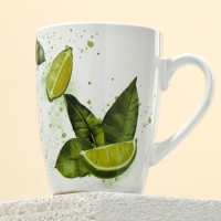 Кружка керамическая «Сочный лайм», 350 мл, цвет белый Кружка керамическая «Сочный лайм», 350 мл, цвет белый