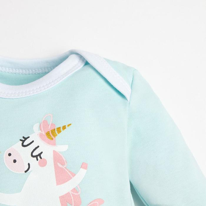 Боди с длинным рукавом Крошка Я "Unicorn", рост 62-68 см