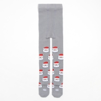 Новый год.Колготки детские KAFTAN "Дед Мороз" 104-110 см, серый Новый год.Колготки детские KAFTAN "Дед Мороз" 104-110 см, серый