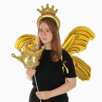 Набор фольгированных шаров «Карнавальный набор. Золото», 3 шт. Набор фольгированных шаров «Карнавальный набор. Золото», 3 шт.