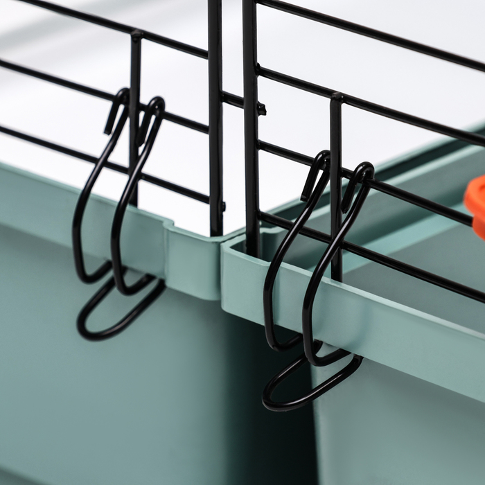 Клетка пролётная 2 яруса, 100 х 37 х 37 см, микс цветов