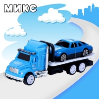 Грузовик инерционный «Эвакуатор» с машинкой, МИКС Грузовик инерционный «Эвакуатор» с машинкой, МИКС
