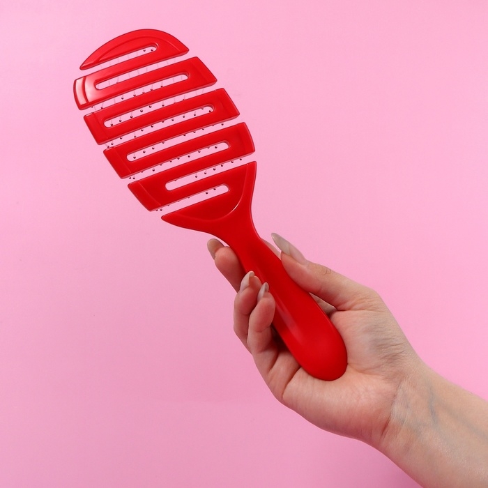 Расчёска массажная, вентилируемая, 8 &times; 23,5 см, цвет МИКС