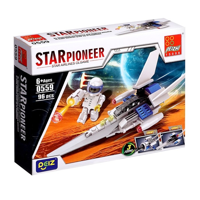 Конструктор Космос &laquo;Зонд-разведчик&raquo;, 3 в 1, 96 деталей