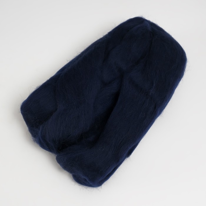 Шерсть для валяния 100% полутонкая шерсть 50 гр (173, синий)