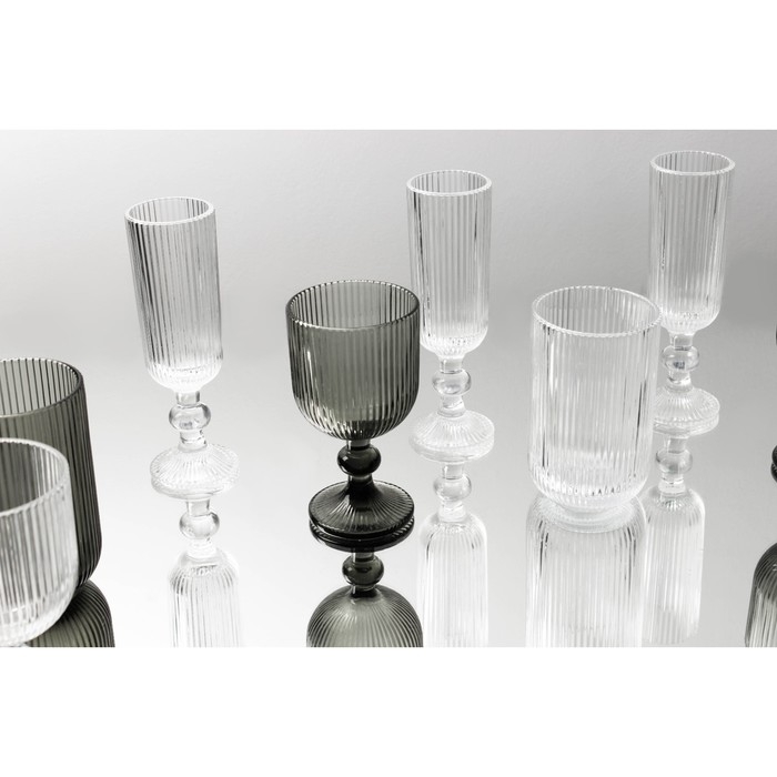 Бокал для вина стеклянный Magistro &laquo;Грани&raquo;, 250 мл, 8&times;14,5 см, цвет графит