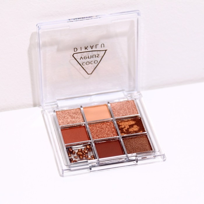 Профессиональная палетка теней для век с глиттером 9 цветов Профессиональная палетка теней для век с глиттером 9 цветов