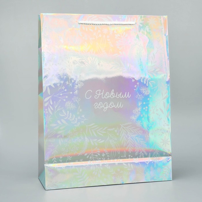 Пакет голографический «Новогодняя поляна», L 31 х 40 х 11.5 см, Новый год Пакет голографический «Новогодняя поляна», L 31 х 40 х 11.5 см, Новый год