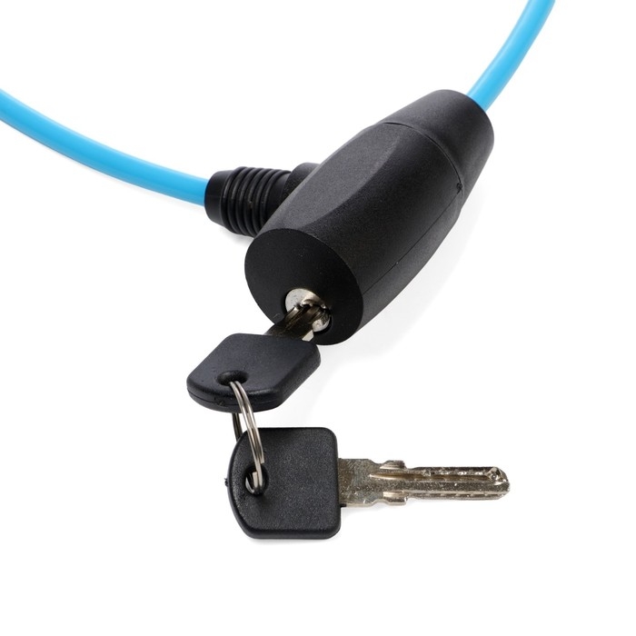 Замок навесной велосипедный LOCKLAND, 6х650 мм, перфорированный ключ, синий Замок навесной велосипедный LOCKLAND, 6х650 мм, перфорированный ключ, синий