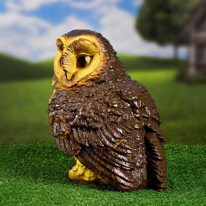 Садовая фигура Садовая фигура "Сова" коричневая, 22х24х26см