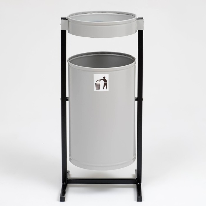 Урна уличная &laquo;Меркурий&raquo; 21 л, 32 х 70 х 28,5 см, серая, бак 0,6 мм