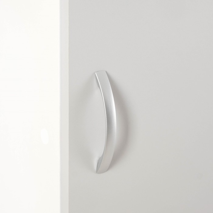 Пенал напольный Мальма, 400х580х2170, Светло-серый/Белый