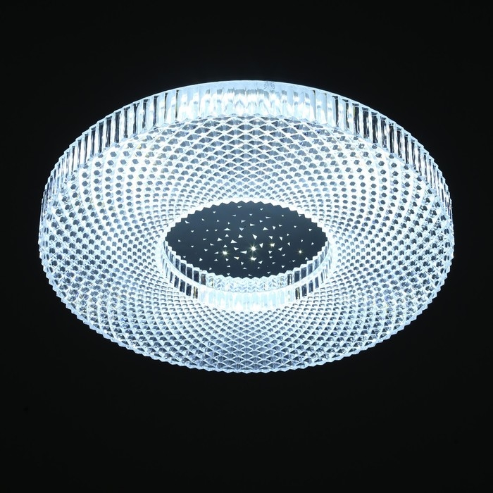 Светильник с ПДУ 74647/1 LED 80Вт диммер 3000-6000К белый-прозрачный 50х50 см Светильник с ПДУ 74647/1 LED 80Вт диммер 3000-6000К белый-прозрачный 50х50 см