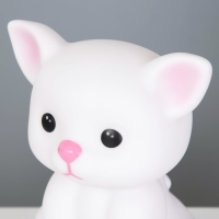 Ночник "Кошечка" LED от батареек 3хААА белый 11х14х18 см RISALUX