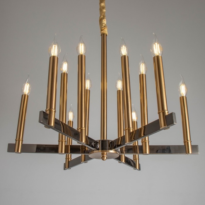 Люстра "Барри" 12х40Вт Е14 латунь 65х65х50 см BayerLux