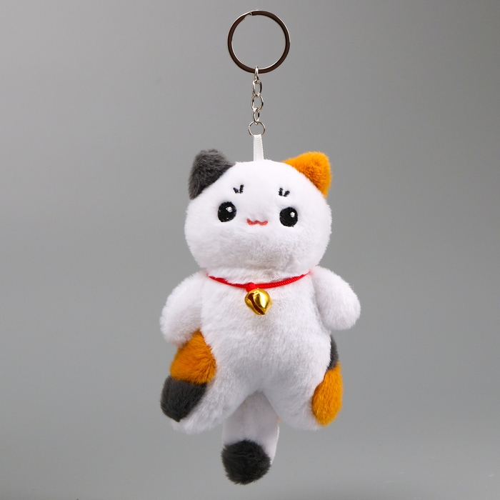 Мягкая игрушка «Котик» на брелоке, 14 см, цвет белый Мягкая игрушка «Котик» на брелоке, 14 см, цвет белый