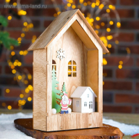 Декор с подсветкой "Праздничный домик" 6×15×23,5 см Декор с подсветкой "Праздничный домик" 6×15×23,5 см