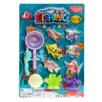 Рыбалка &laquo;Красивые рыбки&raquo; 9 рыбок, удочка, сачок