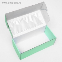 Коробка самосборная, с окном, салатовая, 16 х 35 х 12 см