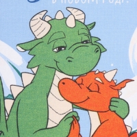 Новый год. Набор полотенец Доляна "Дракончики" 28х46 см - 2 шт, 100% хл, рогожка 164 г/м2