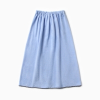 Набор для бани и ванной Этель "Бантик", цв. голубой: полотенце-парео 75*120 см + чалма