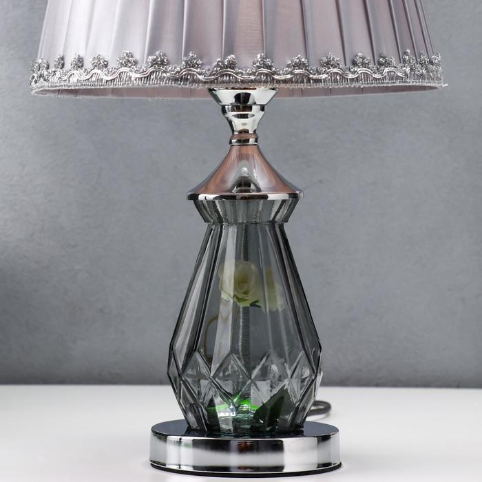 Настольная лампа 16689/1 E27 40Вт хром 26х26х55 см RISALUX