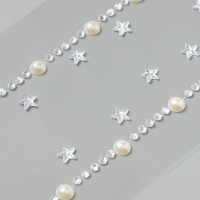 Наклейка пластик стразы тату на тело "Дорога к солнцу" набор 2 листа 18х8 см