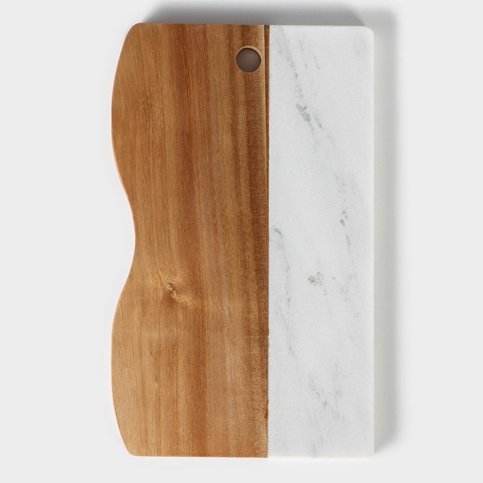 Доска для подачи Magistro Forest dream, 33×20 см, акация, мрамор Доска для подачи Magistro Forest dream, 33×20 см, акация, мрамор