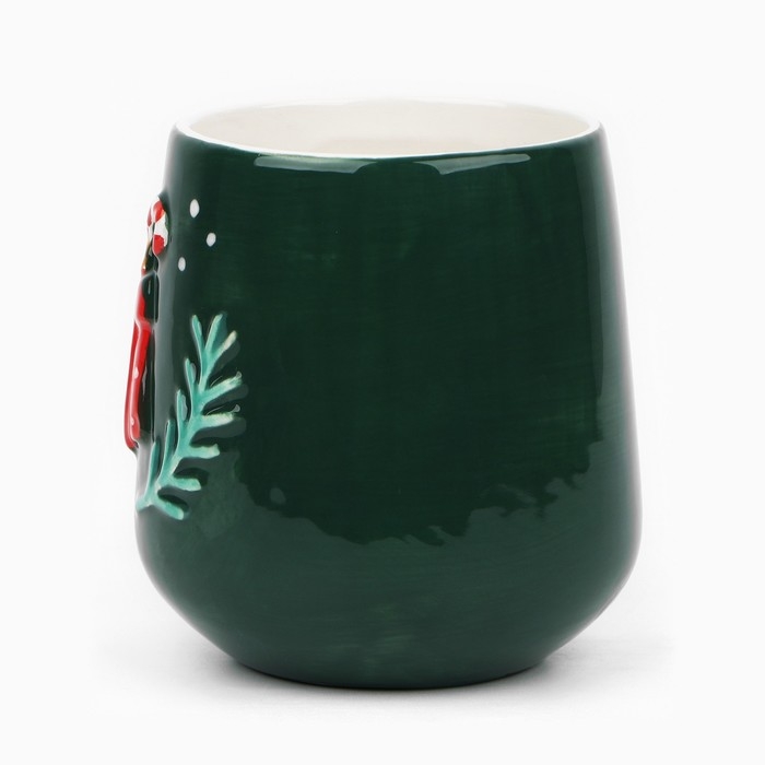 Новый год! Кружка новогодняя керамическая &laquo;Подарок&raquo;, 600 мл, цвет зелёный