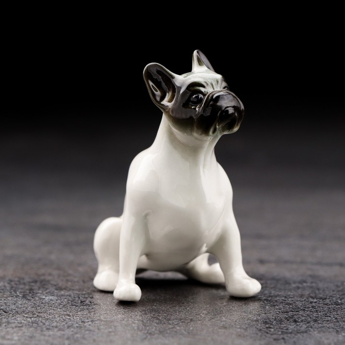 Сувенир "Французский бульдог", ручная работа, фарфор