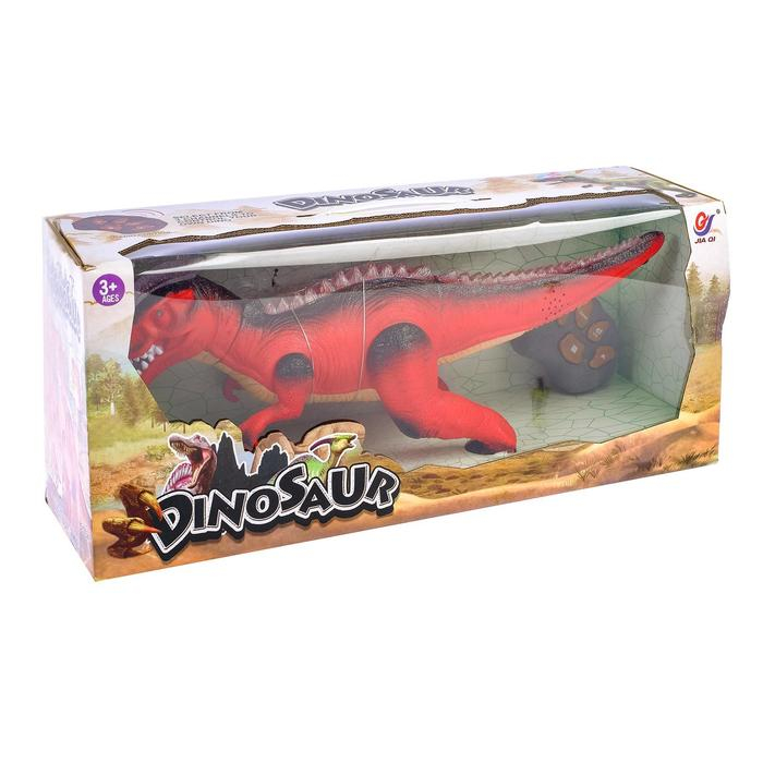 Динозавр радиоуправляемый «T-Rex», световые и звуковые эффекты, работает от батареек, цвет красный Динозавр радиоуправляемый «T-Rex», световые и звуковые эффекты, работает от батареек, цвет красный