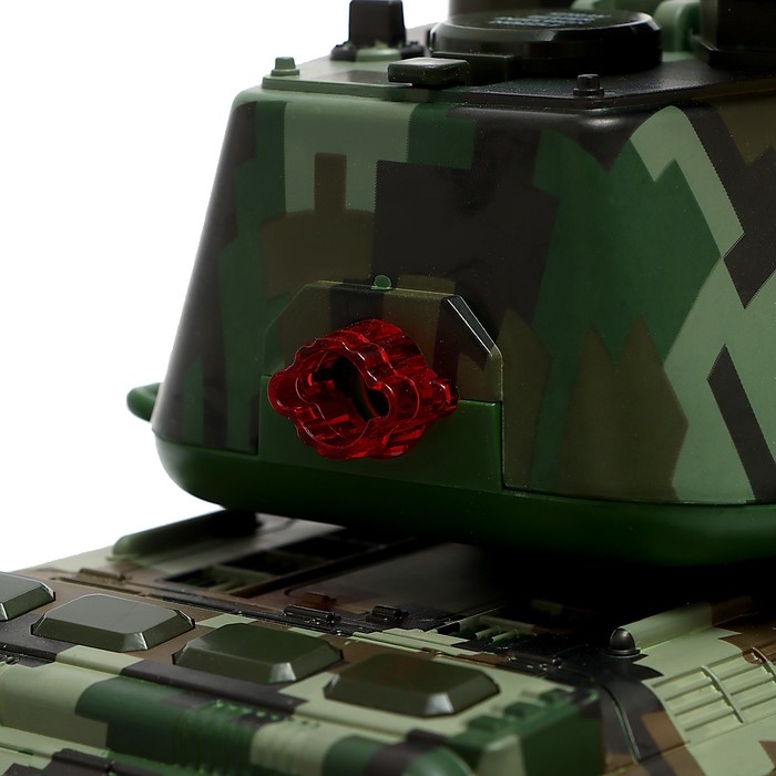 Танк &laquo;Армия&raquo;, радиоуправление, звук, стреляет гелевыми пулями, зелёный