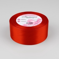Лента атласная, 40 мм &times; 23 &plusmn; 1 м, цвет красный №26