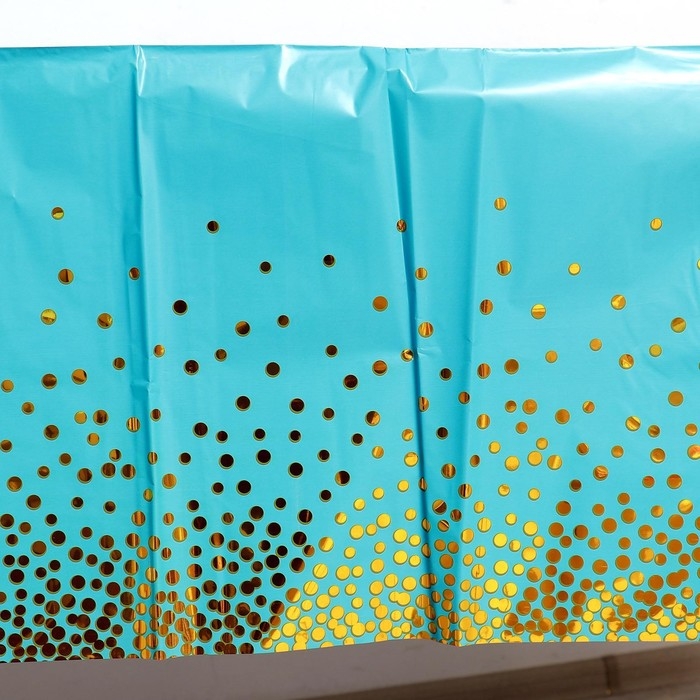 Скатерть &laquo;Конфетти&raquo; 137&times;183 см, цвет голубой