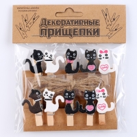 Набор декоративных прищепок &laquo;Кошечки&raquo; набор 10 шт.