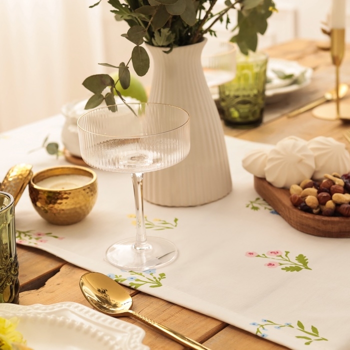 Дорожка Этель "Цветочек" 40х146см, саржа 190 г/м2, 100% хл