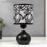 Лампа настольная  "Лотосы" E27 40Вт черный 14х14х28 см RISALUX