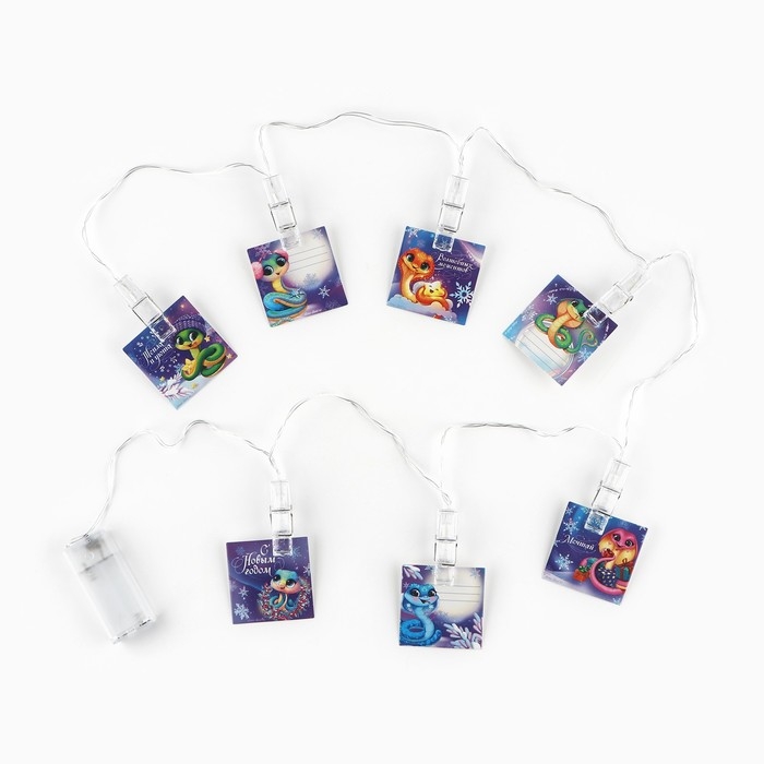 Гирлянда с прищепками новогодняя &laquo;Новый год: С новым годом&raquo;, 1,5 м, модель SP-007