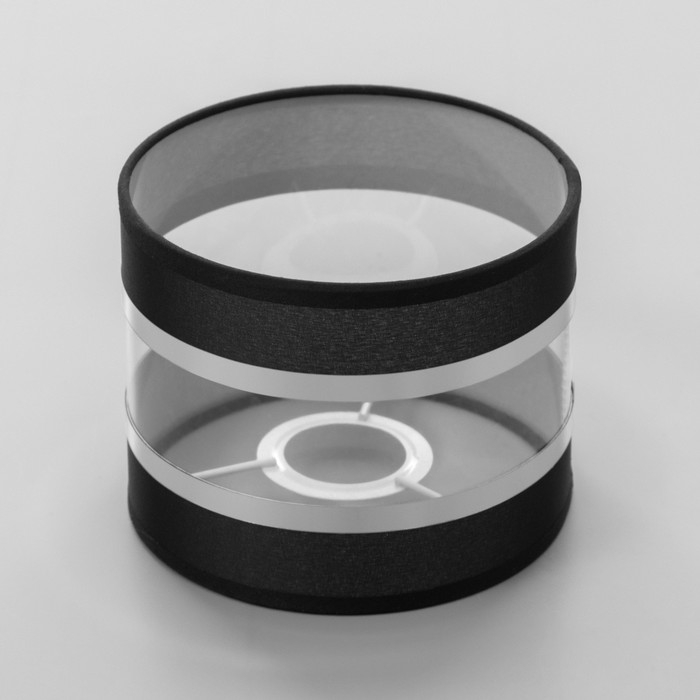 Абажур Абажур "Сигма" черный белый Е27 15х15х12 см