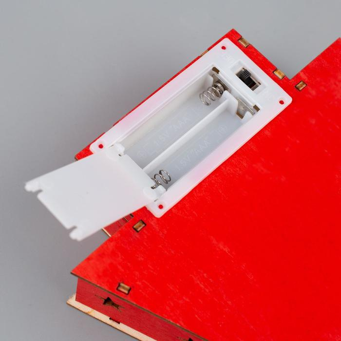 Светодиодная фигура &laquo;Олень на коньках&raquo; 14 &times; 22.5 &times; 4 см, дерево, батарейки АААх2 (не в комплекте), свечение тёплое белое